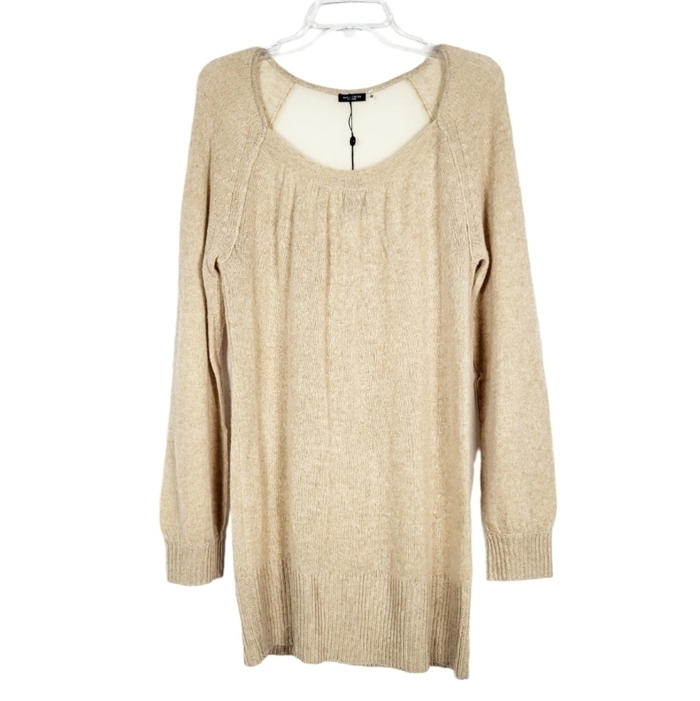 MAGASCHONI cashmere sweater tunic NWT tan melange